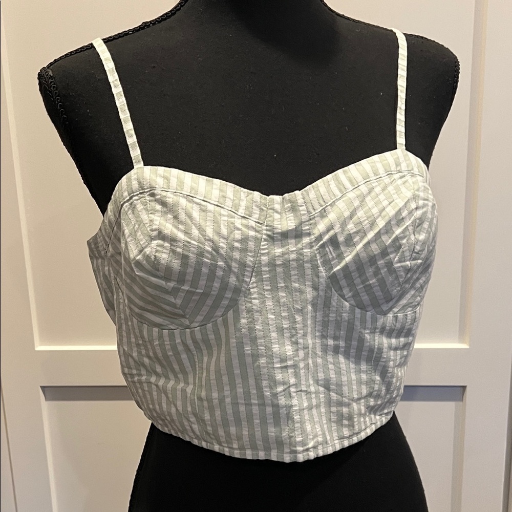 Anthropologie Anthropologie Green and White White Camisoles Size S